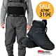 Kit Waders Guideline Kaitum & Scarpone Guideline Kaitum Suola gomma & chiodi