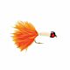 Lead Bug White/Orange #12 | Small Marabou Streamer for Trout Fishing