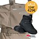 Set Wader Vision Scout & Wading Shoes Nahka with Studs 