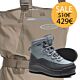 Set Wader Vision Scout & Wading Shoes Nahka with Studs 