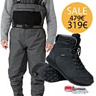 Set Wader Vision Scout & Wading Shoes Nahka with Studs 