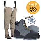 Set Wader Vision Scout & Wading Shoes Nahka with Studs 