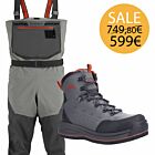 Set Wader Simms Freestone & Wading Shoes Freestone Felt Sole