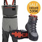 Set Waders Simms Freestone & Scarponi da wading Simms Freestone Suola in gomma