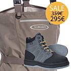 Set Wader Vision Scout & Wading Shoes Nahka with Studs 