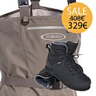 Set Wader Vision Scout & Wading Shoes Nahka with Studs 