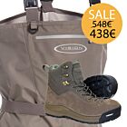 Set Wader Vision Scout & Wading Shoes Nahka with Studs 