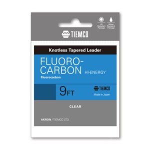 Finale conico Fluorocarbon Tiemco 9 piedi | Fluoro Carbon pesca ninfa, sommersa & streamer